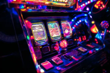 একজন পুরুষ তার ল্যাপটপে জয়ের মুহূর্ত উদযাপন করছেন, চারপাশে ভাসছে গেমিং আইকন—যা 4777BTE গেমসের উত্তেজনাকে প্রকাশ করে।